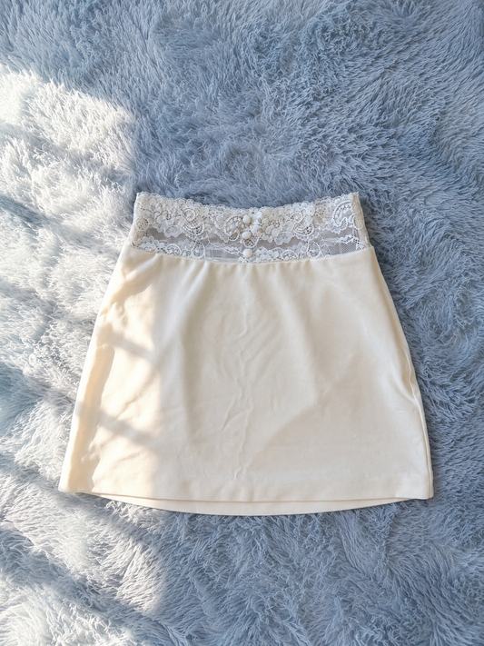 Ayla Crepe and Lace Skirt